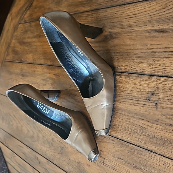 Stuart Weitzman Square Toe Block Heel Pumps - Picture 1 of 5